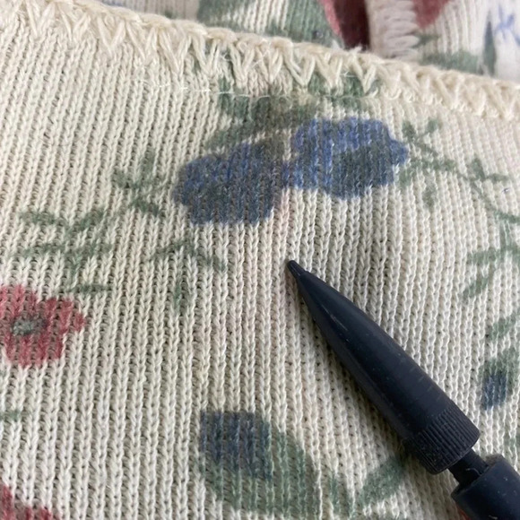 2/$25Vintage Floral the neck button up slouchy cream neutral cardigan sz medium - Picture 11 of 12